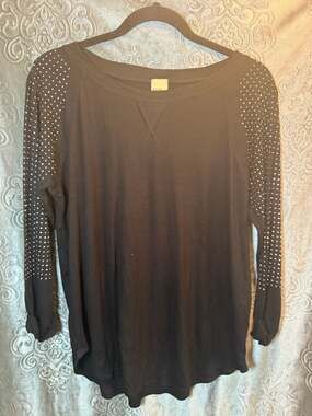 Cover Stitched Womens large Gems Top Shirt
